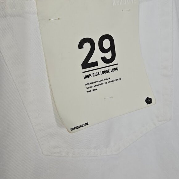 RE/DONE high rise loose long denim Sz 29 NEW - Picture 5 of 8